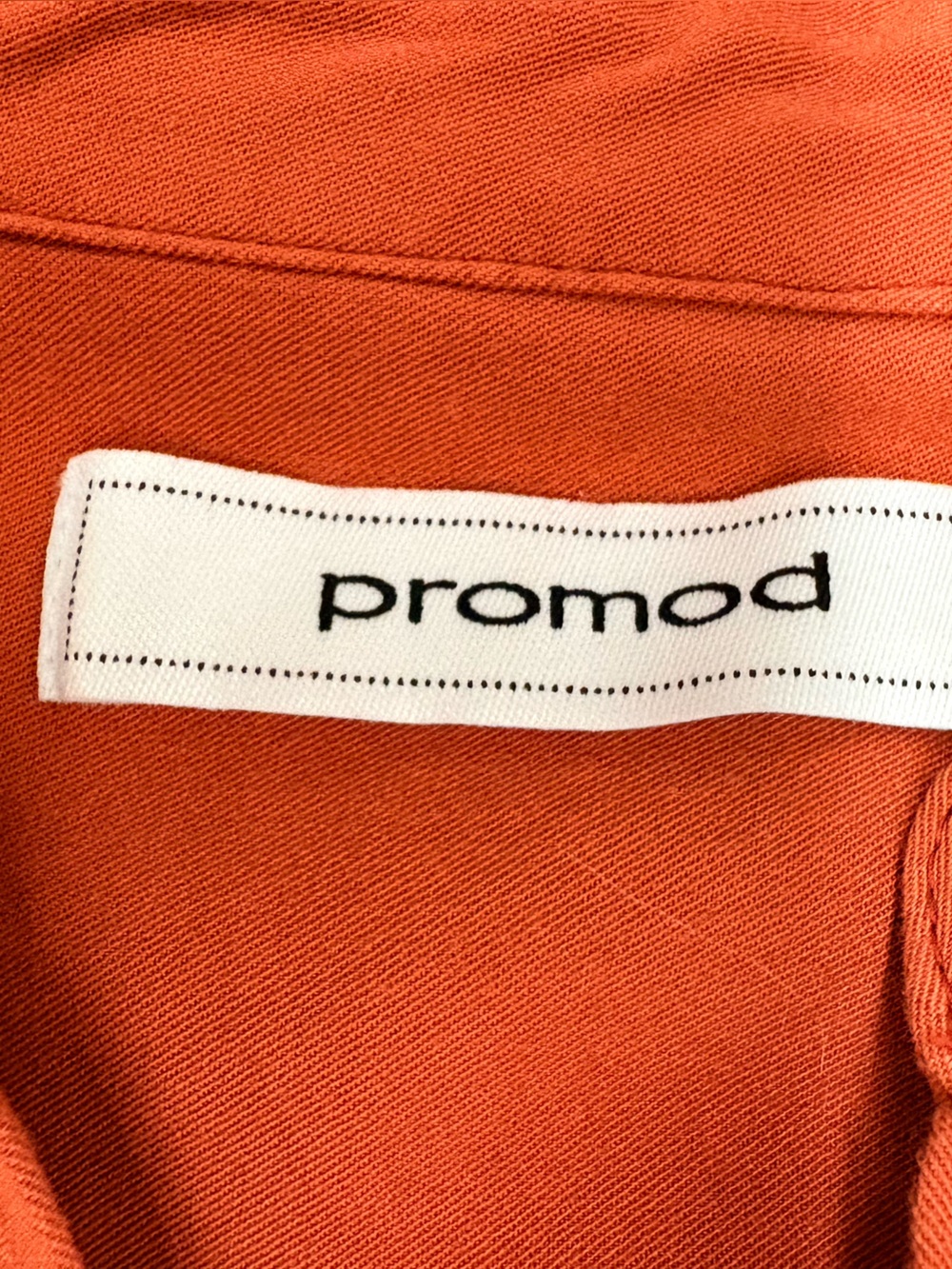 Comfy Casual Burnt Orange Button-Front Shirt Dress - Picture 4 of 5